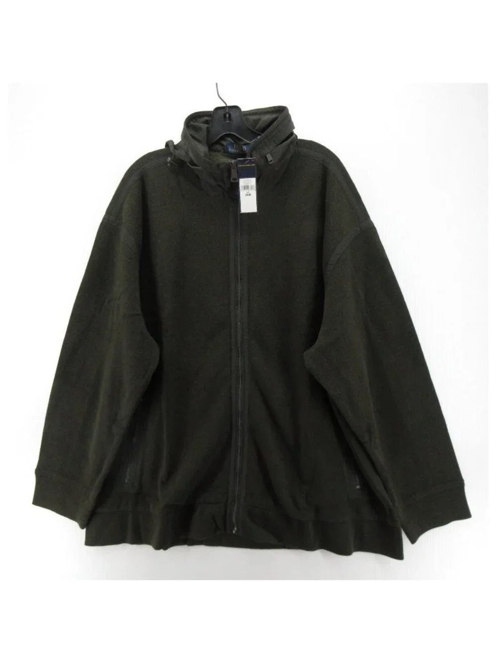 Polo Ralph Lauren Jacket 2XB Big Olive Defender Hoodie Full Zip Coat